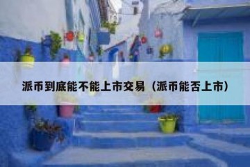 派币到底能不能上市交易（派币能否上市）