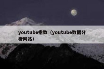 youtube指数（youtube数据分析网站）