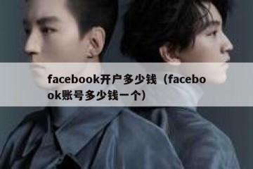 facebook开户多少钱（facebook账号多少钱一个）