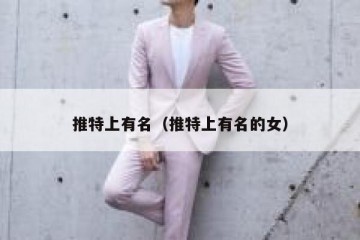 推特上有名（推特上有名的女）