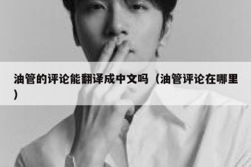 油管的评论能翻译成中文吗（油管评论在哪里）