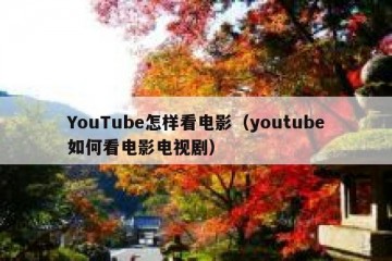 YouTube怎样看电影（youtube如何看电影电视剧）