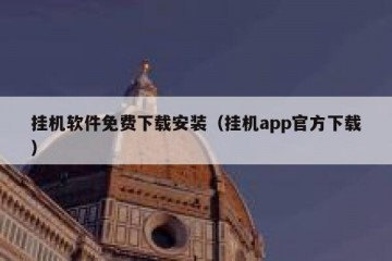 挂机软件免费下载安装（挂机app官方下载）