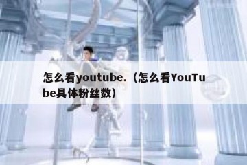 怎么看youtube.（怎么看YouTube具体粉丝数）