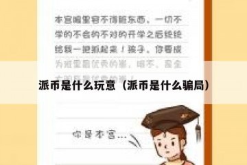 派币是什么玩意（派币是什么骗局）