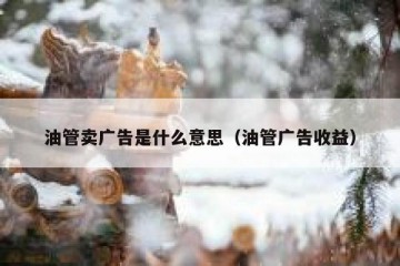 油管卖广告是什么意思（油管广告收益）