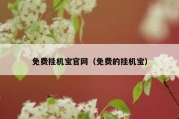 免费挂机宝官网（免费的挂机宝）