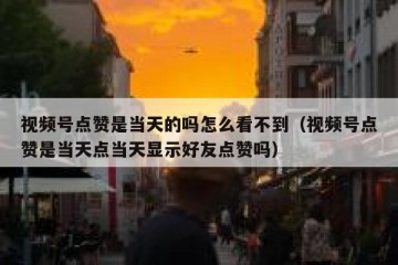 视频号点赞是当天的吗怎么看不到（视频号点赞是当天点当天显示好友点赞吗）