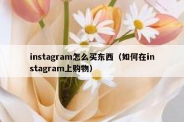 instagram怎么买东西（如何在instagram上购物）
