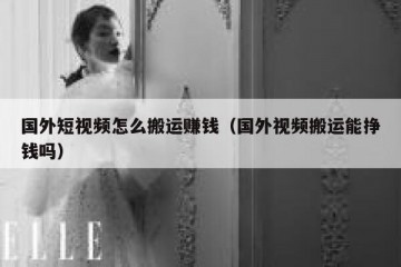 国外短视频怎么搬运赚钱（国外视频搬运能挣钱吗）