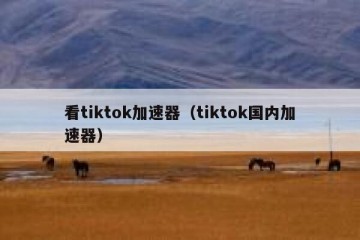 看tiktok加速器（tiktok国内加速器）