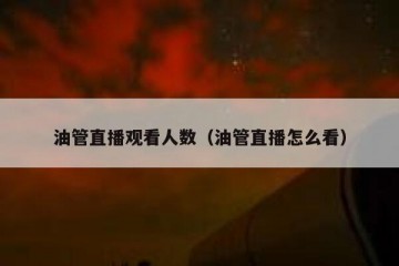 油管直播观看人数（油管直播怎么看）