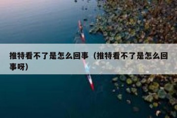 推特看不了是怎么回事（推特看不了是怎么回事呀）