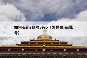 如何买ins账号vivo（怎样买ins账号）