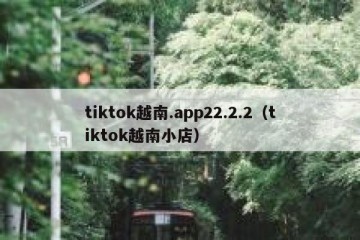 tiktok越南.app22.2.2（tiktok越南小店）