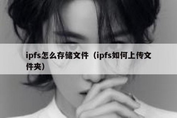 ipfs怎么存储文件（ipfs如何上传文件夹）