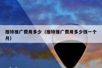 推特推广费用多少（推特推广费用多少钱一个月）