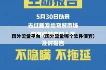 国外流量平台（国外流量哪个软件便宜）