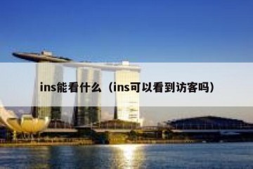ins能看什么（ins可以看到访客吗）