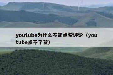 youtube为什么不能点赞评论（youtube点不了赞）