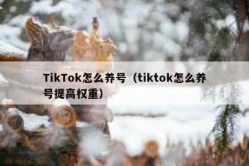 TikTok怎么养号（tiktok怎么养号提高权重）