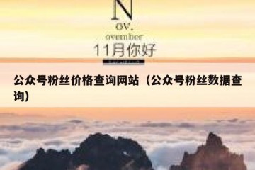公众号粉丝价格查询网站（公众号粉丝数据查询）