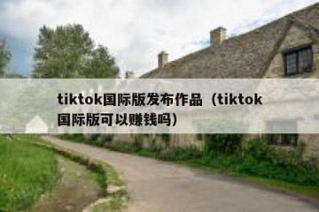 tiktok国际版发布作品（tiktok国际版可以赚钱吗）