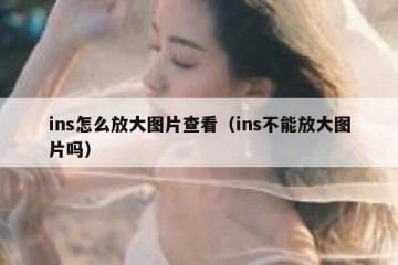 ins怎么放大图片查看（ins不能放大图片吗）