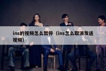 ins的视频怎么暂停（ins怎么取消发送视频）