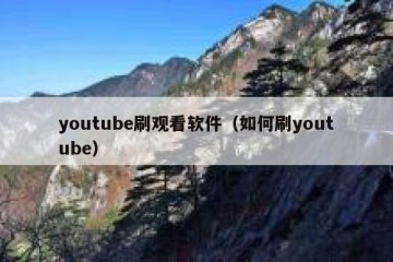 youtube刷观看软件（如何刷youtube）
