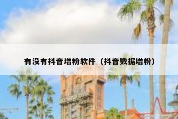 有没有抖音增粉软件（抖音数据增粉）