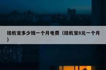 挂机宝多少钱一个月电费（挂机宝8元一个月）