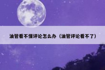 油管看不懂评论怎么办（油管评论看不了）