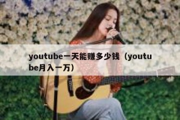 youtube一天能赚多少钱（youtube月入一万）