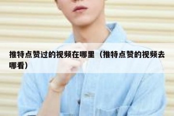 推特点赞过的视频在哪里（推特点赞的视频去哪看）