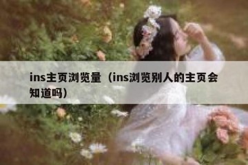 ins主页浏览量（ins浏览别人的主页会知道吗）