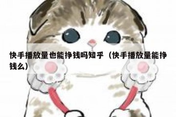 快手播放量也能挣钱吗知乎（快手播放量能挣钱么）