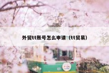 外贸tt账号怎么申请（tt贸易）