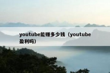 youtube能赚多少钱（youtube盈利吗）