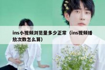 ins小视频浏览量多少正常（ins视频播放次数怎么算）