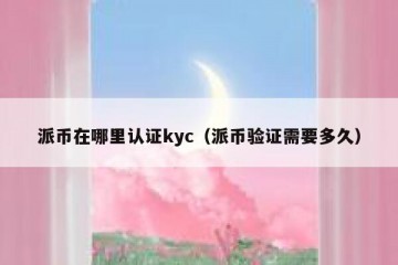 派币在哪里认证kyc（派币验证需要多久）