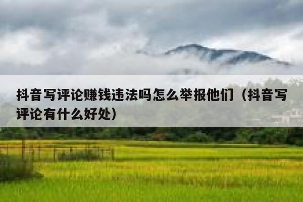 抖音写评论赚钱违法吗怎么举报他们（抖音写评论有什么好处） 第1张