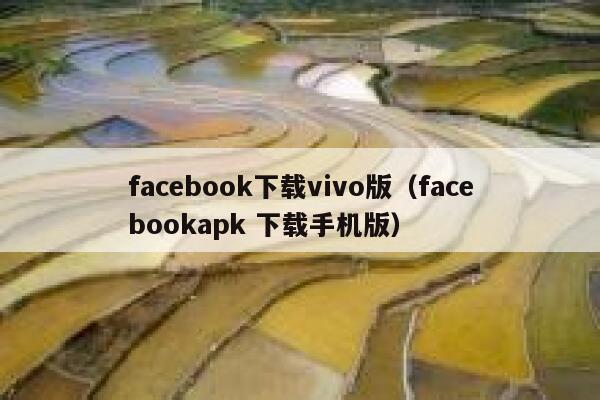 facebook下载vivo版（facebookapk 下载手机版） 第1张