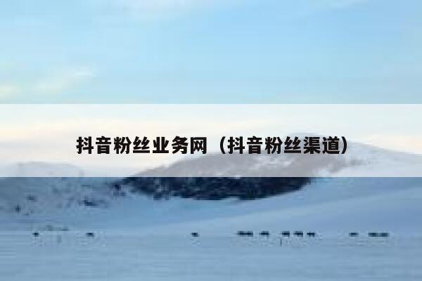 抖音粉丝业务网(抖音粉丝渠道) 第1张 抖音粉丝业务网(抖音粉丝渠道) 第1张