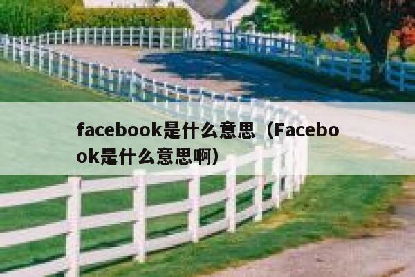 facebook是什么意思（Facebook是什么意思啊） 第1张