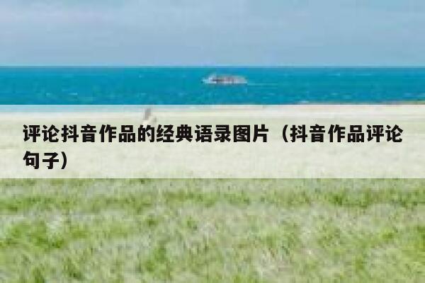 评论抖音作品的经典语录图片(抖音作品评论句子) 第1张 评论抖音作品的经典语录图片(抖音作品评论句子) 第1张