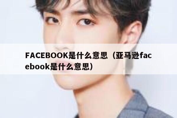 FACEBOOK是什么意思（亚马逊facebook是什么意思） 第1张