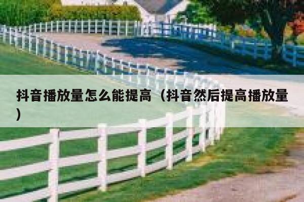 抖音播放量怎么能提高（抖音然后提高播放量） 第1张