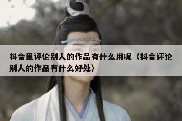 抖音里评论别人的作品有什么用呢（抖音评论别人的作品有什么好处） 第1张