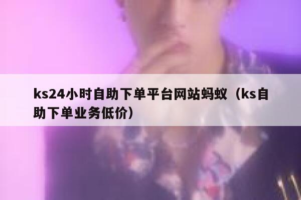 ks24小时自助下单平台网站蚂蚁（ks自助下单业务低价） 第1张